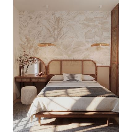 MAXLIGHT P0581 - Lustra ar auklu NAP 1xE27/15W/230V d. 60 cm bēša