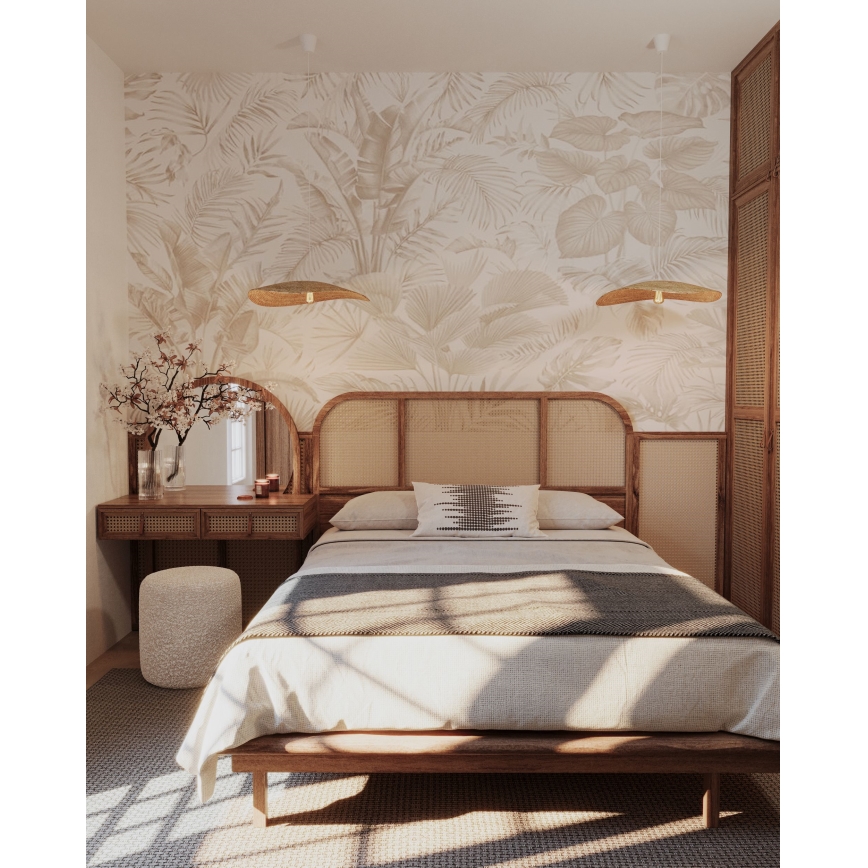 MAXLIGHT P0581 - Lustra ar auklu NAP 1xE27/15W/230V d. 60 cm bēša