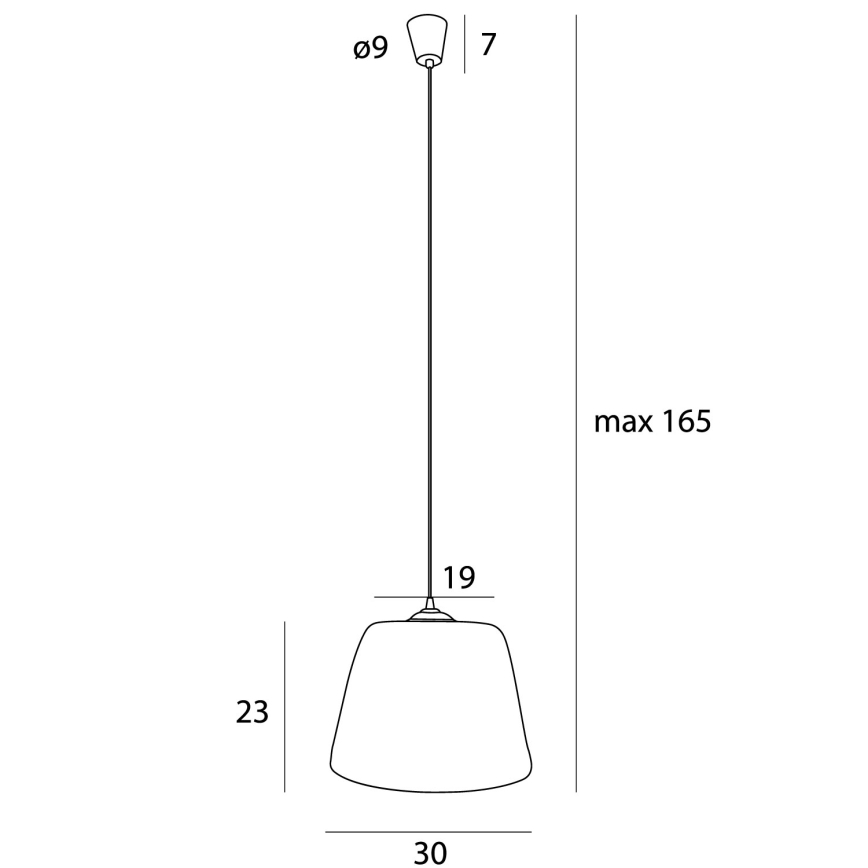 MAXLIGHT P0582 - Lustra ar auklu POT 1xE27/15W/230V d. 30 cm bēša