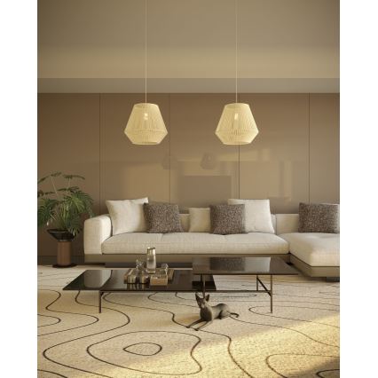 MAXLIGHT P0584 - Lustra ar auklu PRASLIN 1xE27/15W/230V d. 44 cm bēša