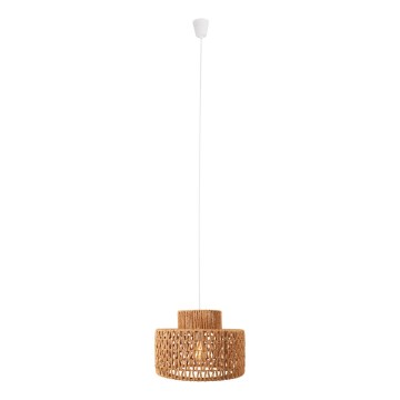 MAXLIGHT P0587 - Lustra ar auklu RAFFLE 1xE27/15W/230V d. 40 cm brūna