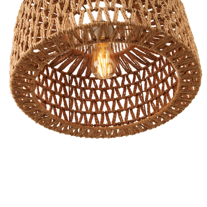 MAXLIGHT P0587 - Lustra ar auklu RAFFLE 1xE27/15W/230V d. 40 cm brūna