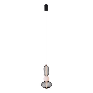 MAXLIGHT P0591 - LED Lustra ar auklu BORA LED/10W/230V d. 22 cm balta/melna