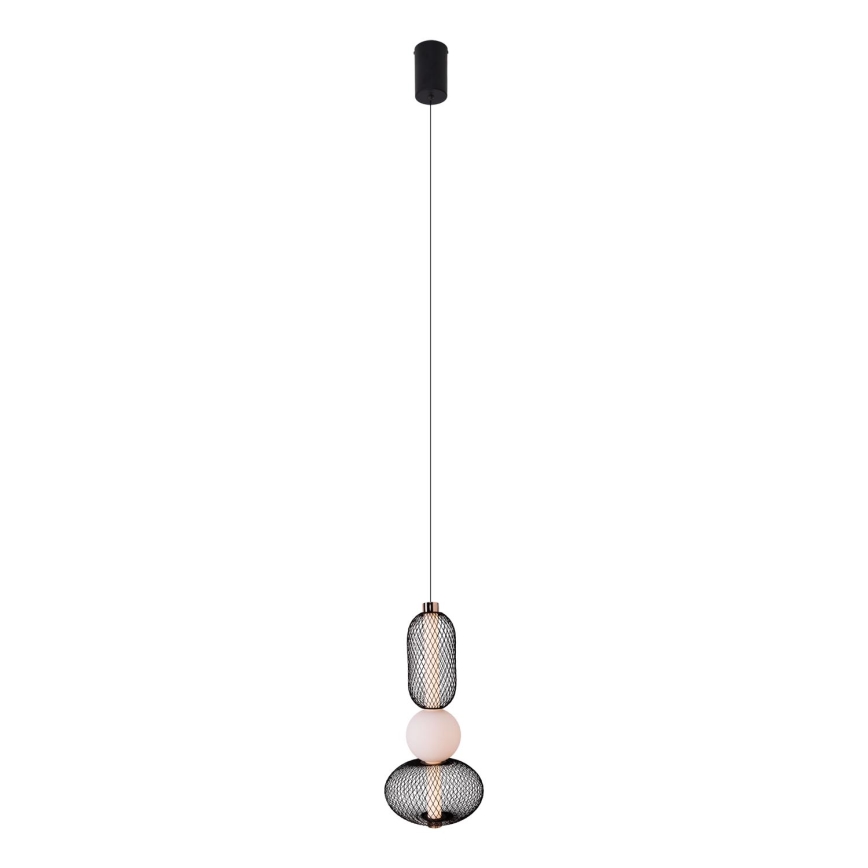 MAXLIGHT P0591 - LED Lustra ar auklu BORA LED/10W/230V d. 22 cm balta/melna