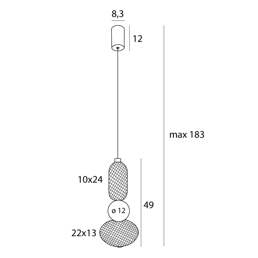 MAXLIGHT P0591 - LED Lustra ar auklu BORA LED/10W/230V d. 22 cm balta/melna
