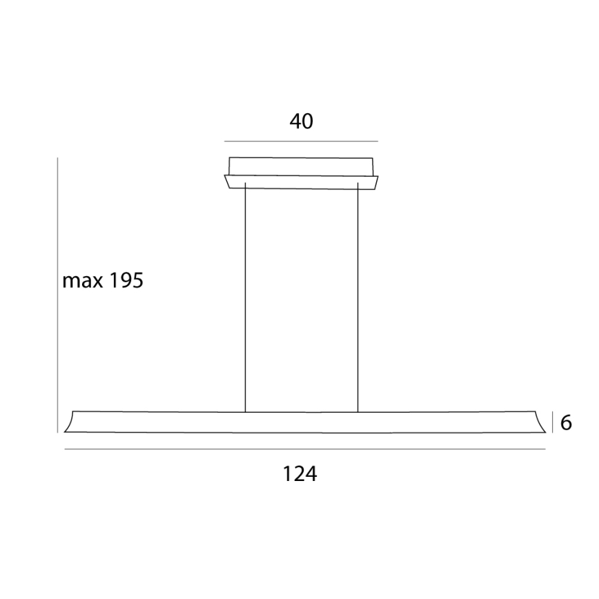 MAXLIGHT P0594 - LED Aptumšojama lustra ar auklu JO-JO LED/38W/230V 2700/4500/5500K misiņš