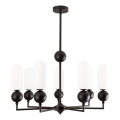 MAXLIGHT P0632 - LUSTRA NOVA ar stieni 7xG9/7W/230V, diametrs 70 cm, melna