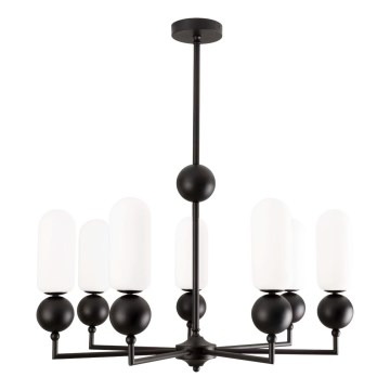 MAXLIGHT P0632 - LUSTRA NOVA ar stieni 7xG9/7W/230V, diametrs 70 cm, melna