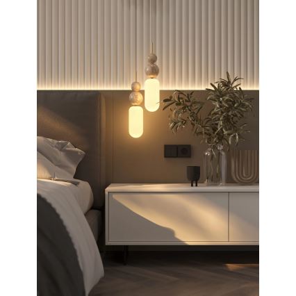 MAXLIGHT P0642 - Pakaramā lustra NOVA uz stieples 1xG9/12W/230V Ø 12 cm, zelta krāsā
