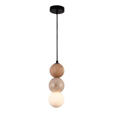 MAXLIGHT P0664 - Lustra uz troses ALICE 1xG9/7W/230V Ø 10 cm melna/bēša