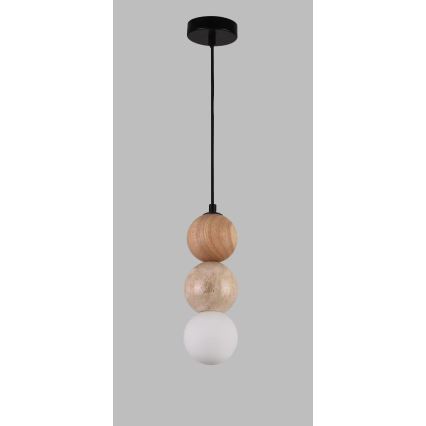 MAXLIGHT P0664 - Lustra uz troses ALICE 1xG9/7W/230V Ø 10 cm melna/bēša