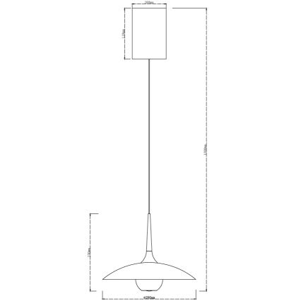 MAXLIGHT P0675 - LED piekaramā lustra MANUKA LED/12W/230V Ø 28 cm zelta/zila