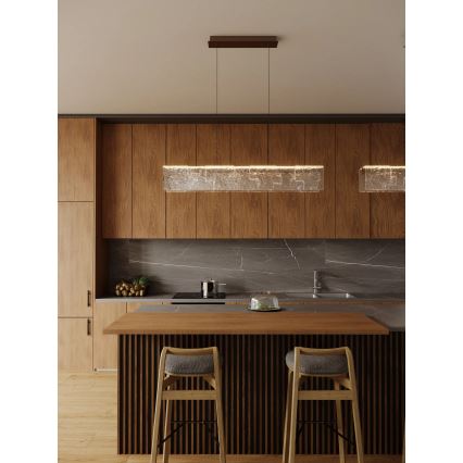 MAXLIGHT P0678 - LED lustra uz kabeļa EVEREST LED/55W/230V brūna