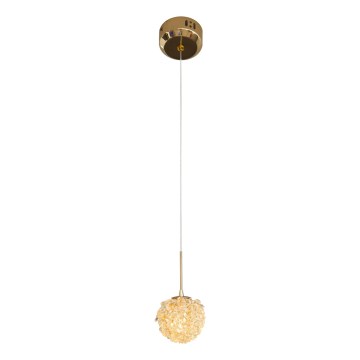 MAXLIGHT P0679 - Pakarināmais gaismeklis uz vada RITA 1xG9/5W/230V Ø 12 cm zelta