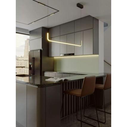 MAXLIGHT PO644 - LED lustra uz kabeļa URUS LED/17W/230V melna