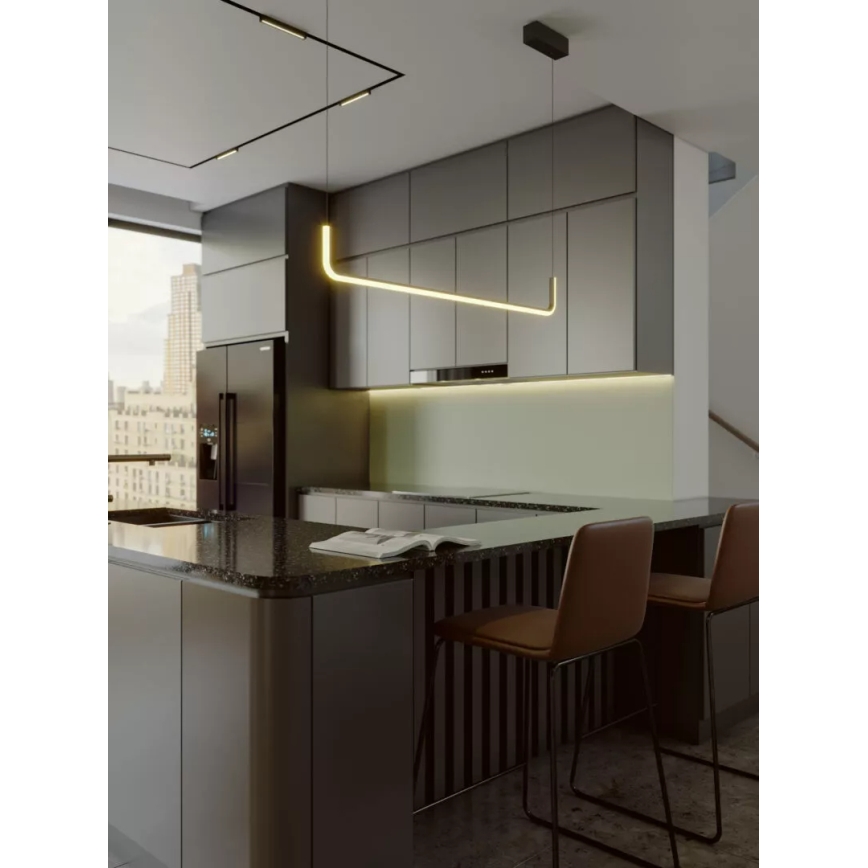 MAXLIGHT PO644 - LED lustra uz kabeļa URUS LED/17W/230V melna