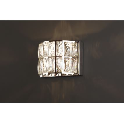 MAXLIGHT W0204 - Sienas lampa DIAMANTE 1xG9/42W/230V spīdīgi hromēts