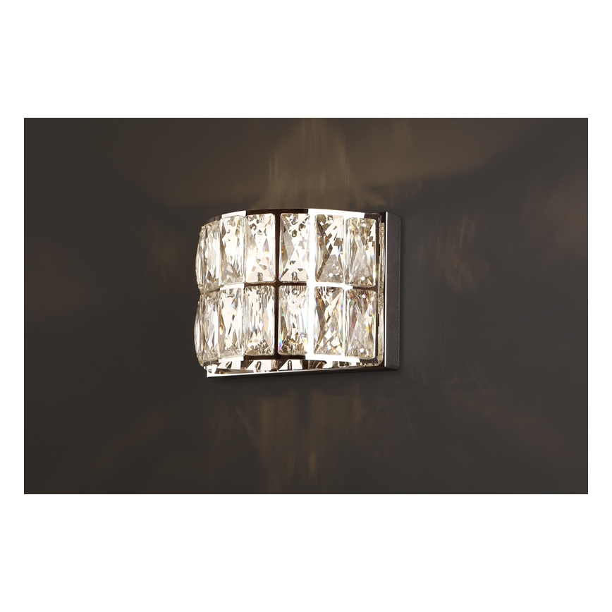 MAXLIGHT W0204 - Sienas lampa DIAMANTE 1xG9/42W/230V spīdīgi hromēts