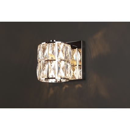 MAXLIGHT W0205 - Sienas lampa DIAMANTE 1xG9/42W/230V spīdīgi hromēts
