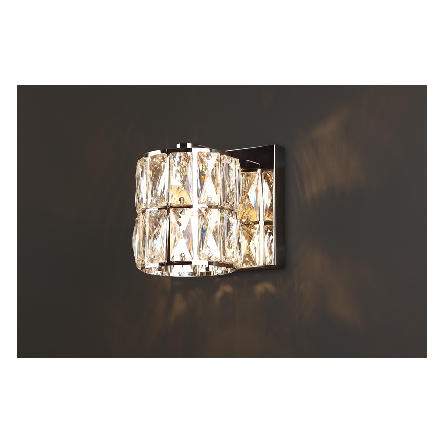 MAXLIGHT W0205 - Sienas lampa DIAMANTE 1xG9/42W/230V spīdīgi hromēts