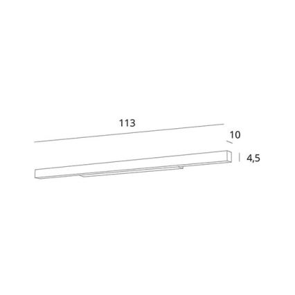 MAXLIGHT W0266 - LED Aptumšojams vannas istabas spoguļa apgaismojums LINEAR LED/36W/230V 113,5 cm IP44 melna