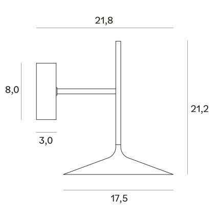 MAXLIGHT W0303 - LED Sienas lampa HANA LED/6W/230V melna
