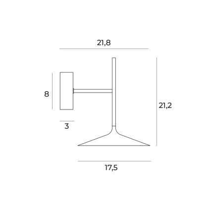 MAXLIGHT W0304 - LED Sienas lampa HANA LED/6W/230V zelta