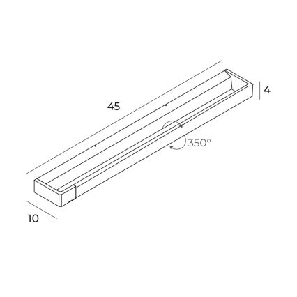 MAXLIGHT W0306 - LED Vannas istabas sienas lampa FLINK LED/12W/230V 45 cm IP44 balta