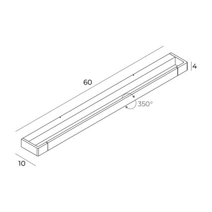 MAXLIGHT W0319 - LED Vannas istabas sienas lampa FLINK LED/18W/230V 60 cm IP44 zelta