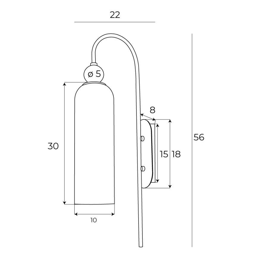 MAXLIGHT W0332 - Sienas lampa CAMPANILA 1xE27/40W/230V misiņš/bēša