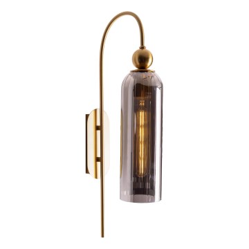 MAXLIGHT W0333 - Sienas lampa CAMPANILA 1xE27/40W/230V misiņš/pelēka