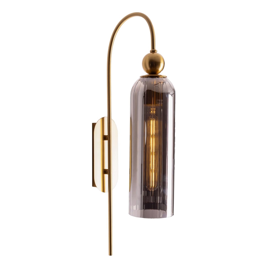 MAXLIGHT W0333 - Sienas lampa CAMPANILA 1xE27/40W/230V misiņš/pelēka