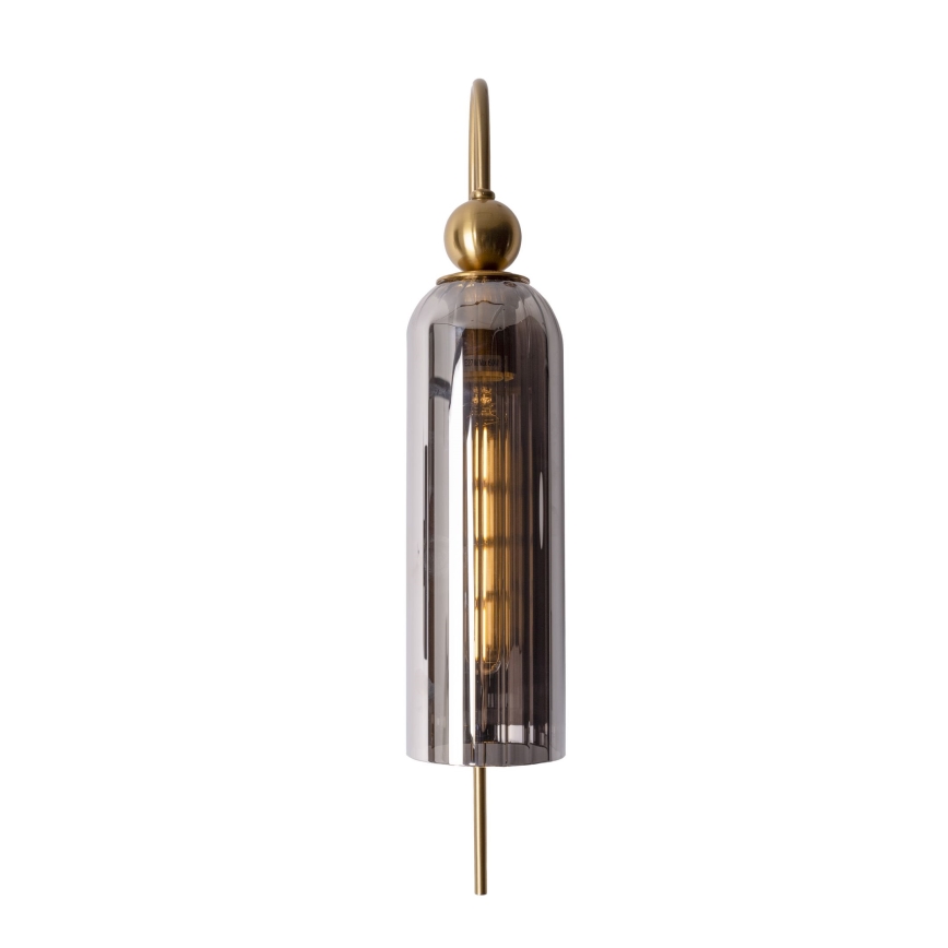 MAXLIGHT W0333 - Sienas lampa CAMPANILA 1xE27/40W/230V misiņš/pelēka