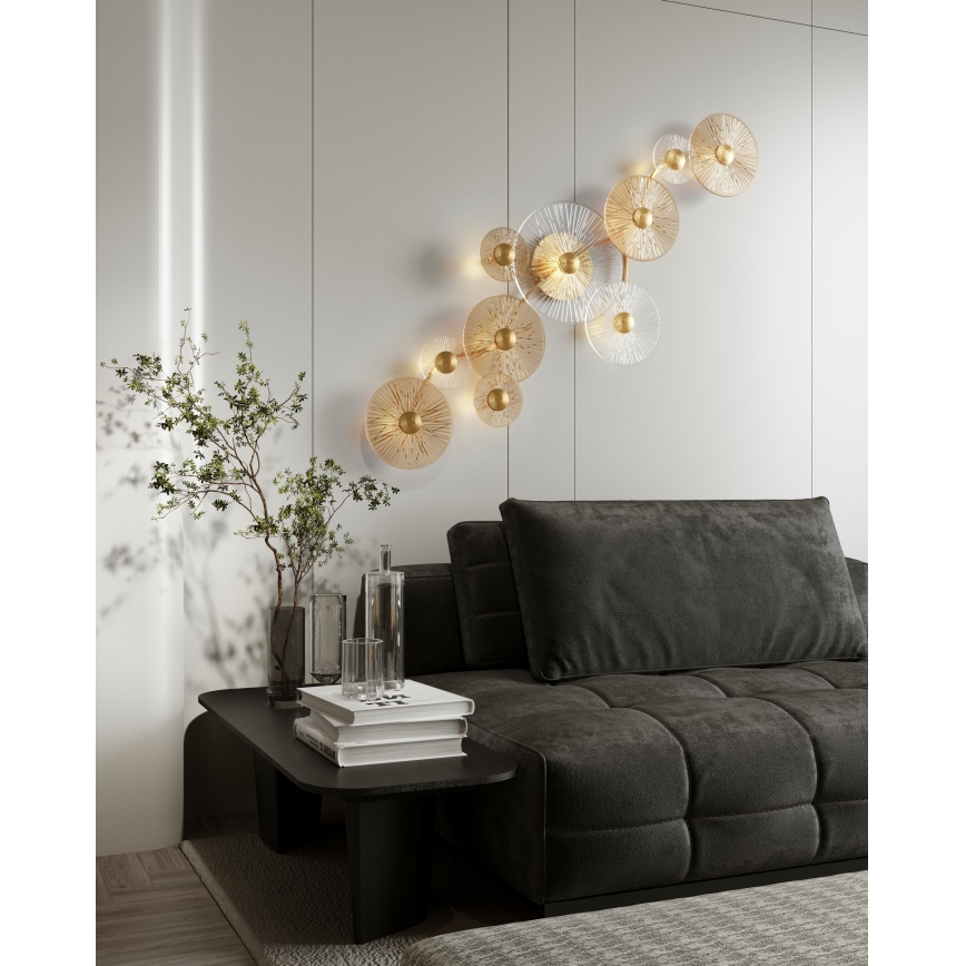 MAXLIGHT W0354 - LED Sienas lampa ALLURE 10xLED/4,3W/230V zelta