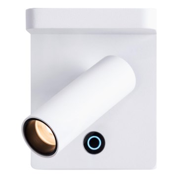 MAXLIGHT W0373 - LED Sienas starmetis ar bezvadu lādētāju LOFER LED/7W/230V balta