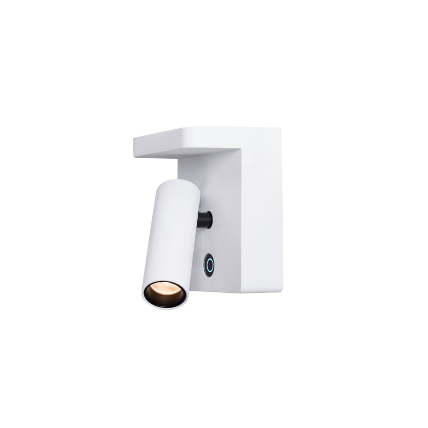 MAXLIGHT W0373 - LED Sienas starmetis ar bezvadu lādētāju LOFER LED/7W/230V balta