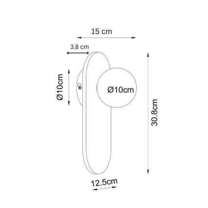 MAXLIGHT W0476 - Sienas gaismeklis POINT 1xG9/7W/230V brūns