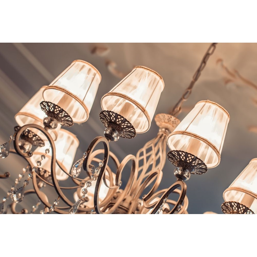 Maytoni ARM247-10-G - Lustra ar ķēdi GRACE 10xE14/40W/230V