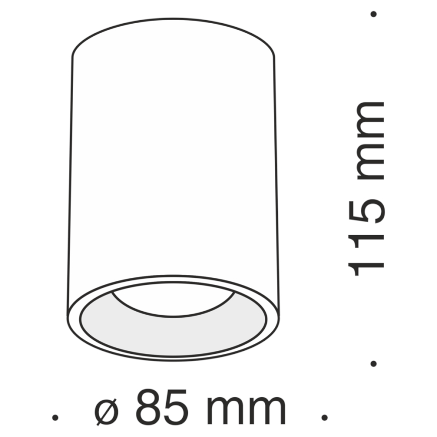 Maytoni C012CL-01B - Starmetis SLIM 1xGU10/50W/230V melna