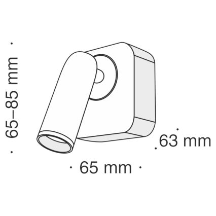 Maytoni C039WL-L3W3K - LED Sienas starmetis MIRAX LED/3W/230V melna