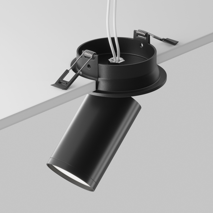 Maytoni C048CL-U-1B - Iegremdējams starmetis FOCUS 1xGU10/10W/230V melna