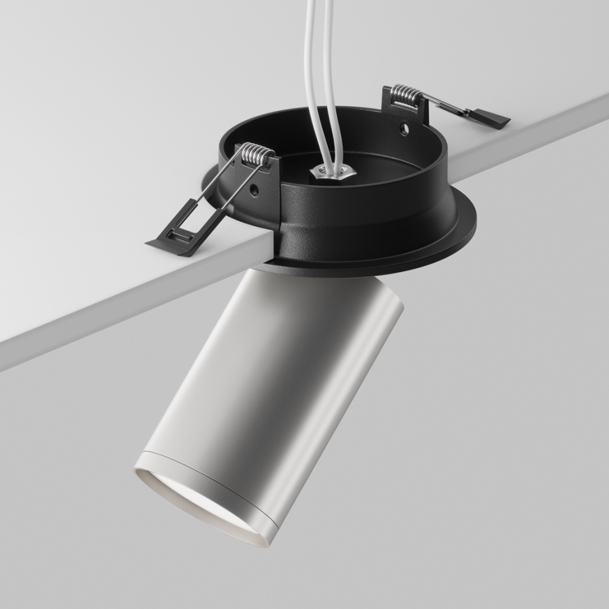 Maytoni C048CL-U-1BS - Iegremdējams starmetis FOCUS 1xGU10/10W/230V matēts hroms