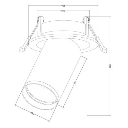 Maytoni C048CL-U-1WS - Iegremdējams starmetis FOCUS 1xGU10/10W/230V spīdīgi hromēts