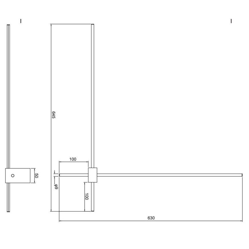 Maytoni C070WL-L12GB3K - LED Sienas lampa PARS LED/12W/230V CRI 90 melna