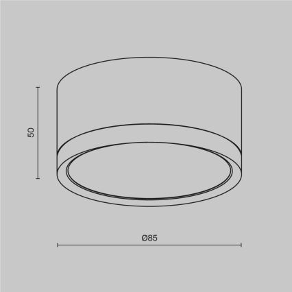 Maytoni C086CL-GX53-SRD-B - Starmetis HOOP 1xGX53/15W/230V melna