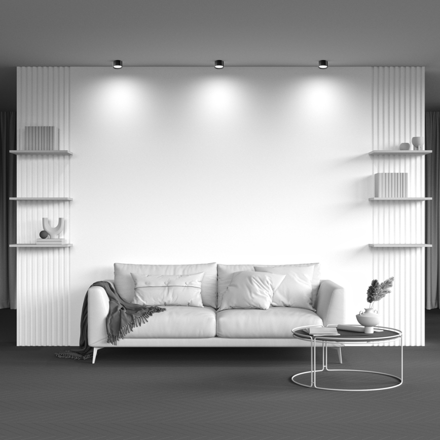 Maytoni C086CL-GX53-SRD-B - Virziena gaismeklis HOOP 1xGX53/12W/230V melns