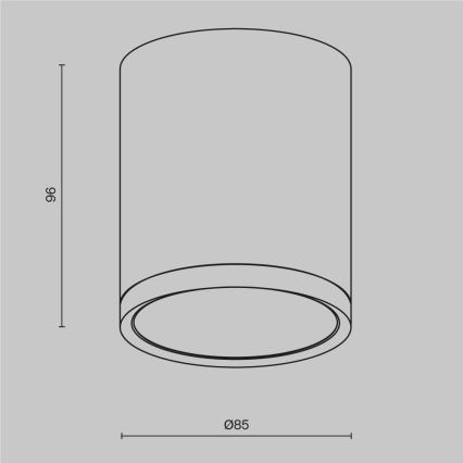 Maytoni C086CM-GX53-MRD-BG - Starmetis HOOP 1xGX53/15W/230V melna/zelta