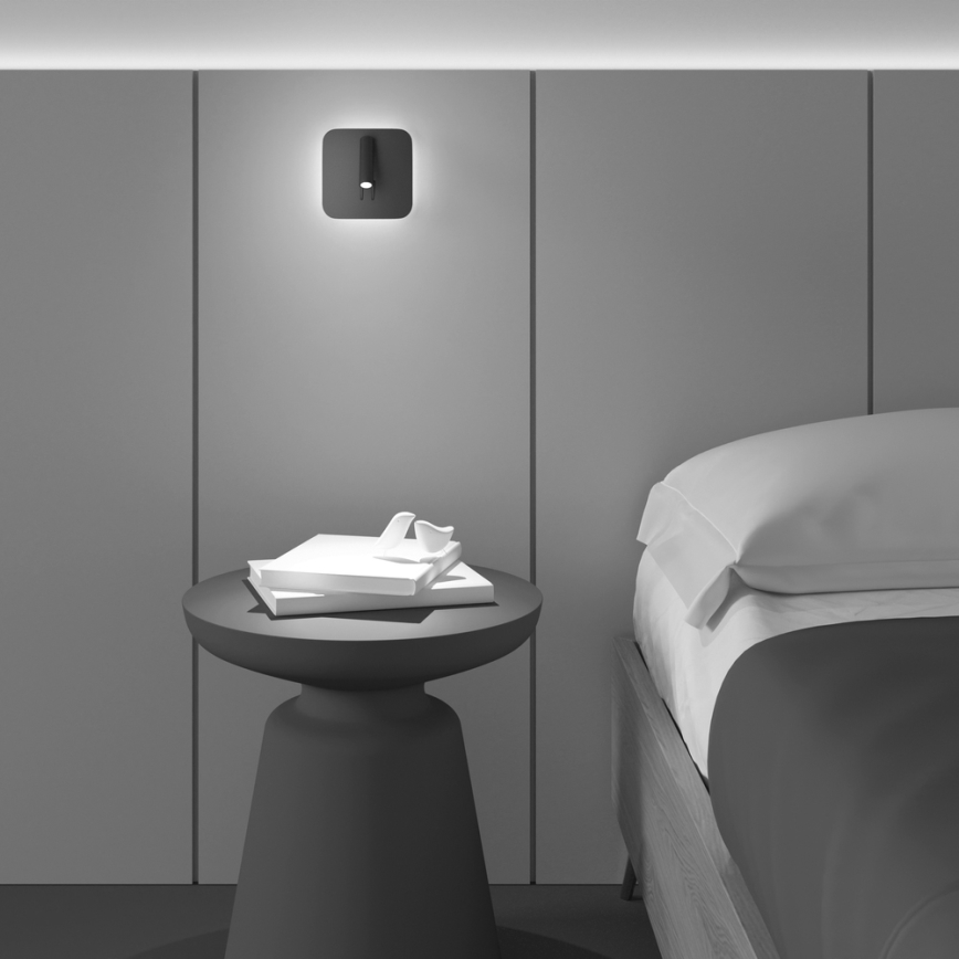 Maytoni C175-WL-01-6W-B - LED Sienas starmetis IOS LED/9W/230V melna
