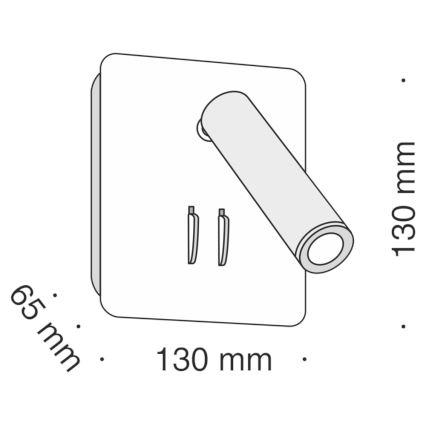 Maytoni C175-WL-01-6W-B - LED Sienas starmetis IOS LED/9W/230V melna