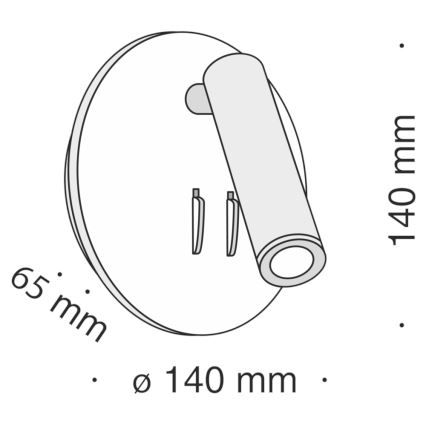 Maytoni C176-WL-01-6W-B - LED Sienas starmetis IOS LED/9W/230V melna